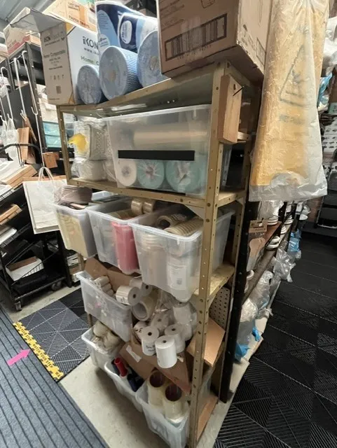 Packing tape and produce bags on display in the Tuncurry store